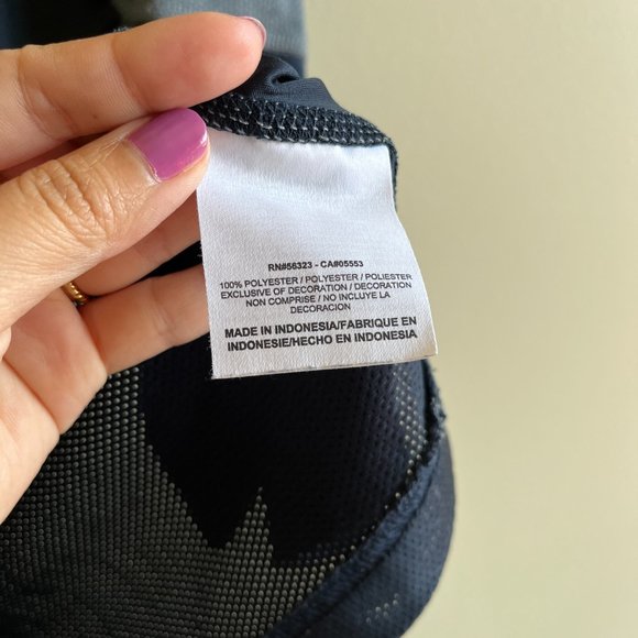 Nike DRI-FIT Athletic Crewneck T-Shirt Navy Blue Mens LShortTop for sneaks - Picture 3 of 5